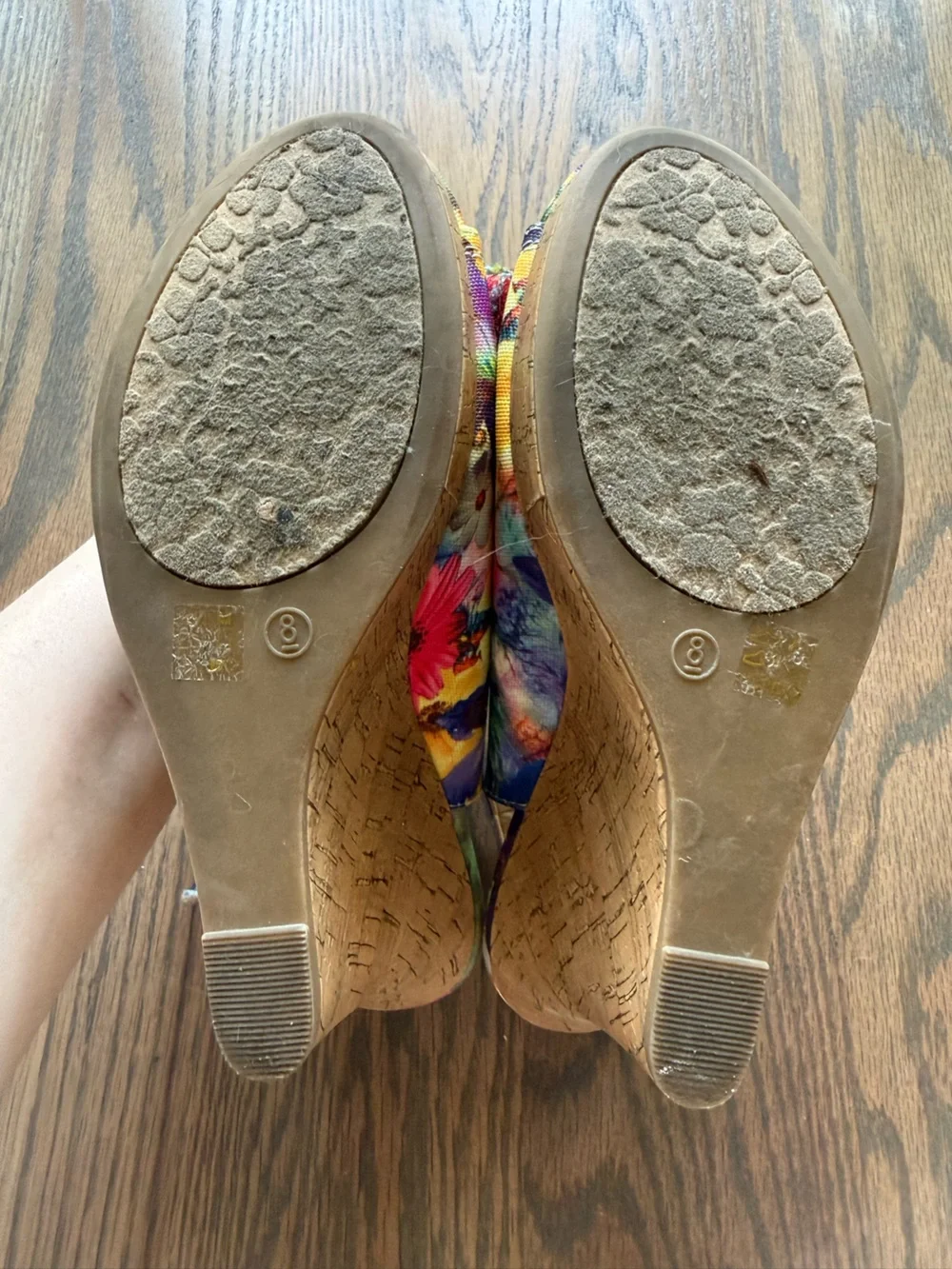 Floral Knot Slingback Wedge Heels